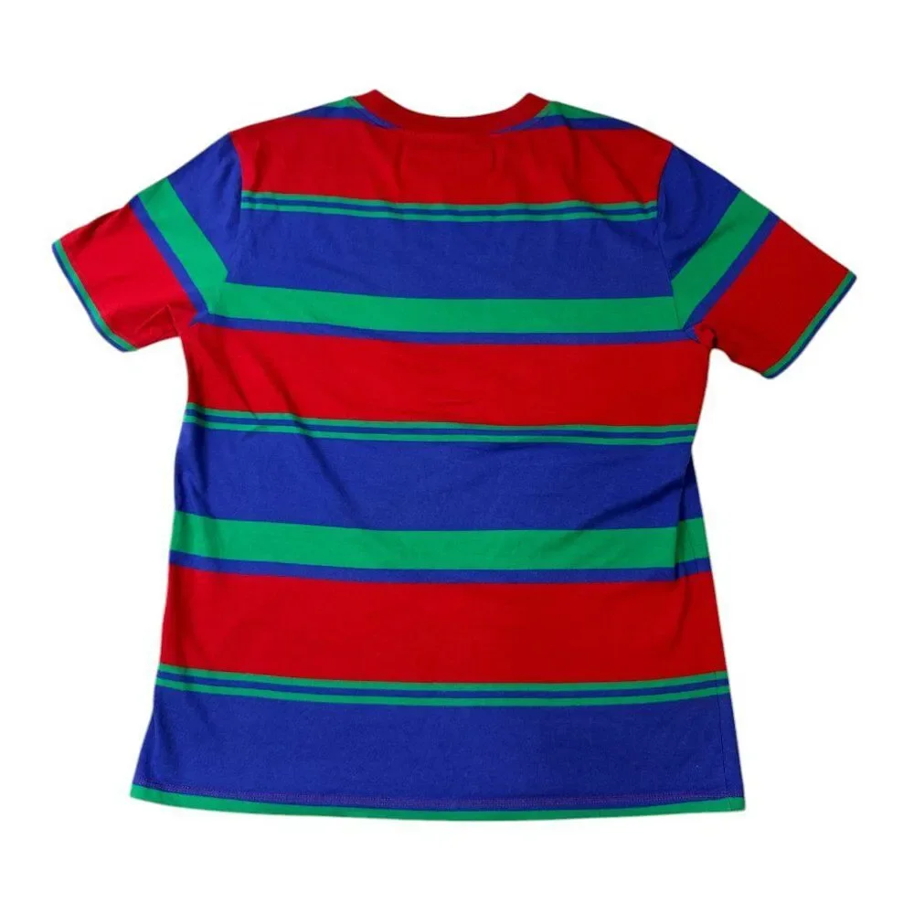Guess Originals Men's Striped Logo Shirt Cotton Sz S Oversized Multicolor Retro - Picture 5 of 10